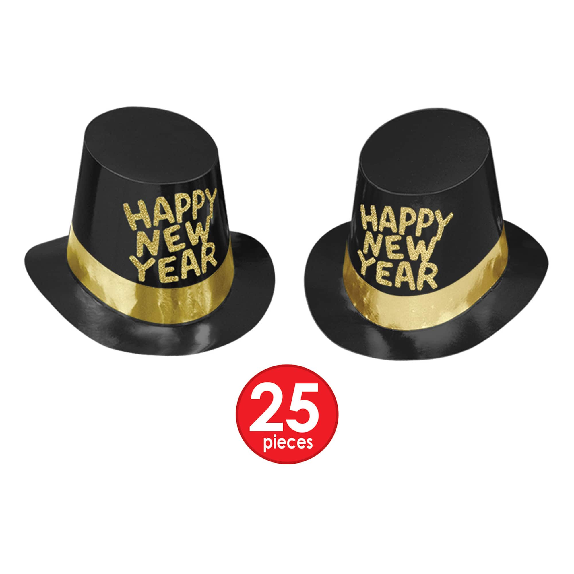 Beistle Black & Gold New Year Manhattan Party Favor Kit for 50